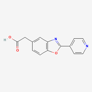 molecular formula C14H10N2O3 B2907404 2-[2-(4-Pyridinyl)-1,3-benzoxazol-5-yl]acetic acid CAS No. 38196-07-5