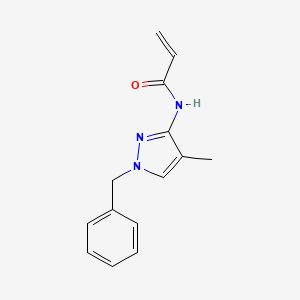 molecular formula C14H15N3O B2907424 N-(1-Benzyl-4-methylpyrazol-3-yl)prop-2-enamide CAS No. 2305420-43-1