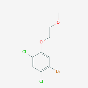 molecular formula C9H9BrCl2O2 B2907433 1-Bromo-2,4-dichloro-5-(2-methoxyethoxy)benzene CAS No. 2173141-51-8