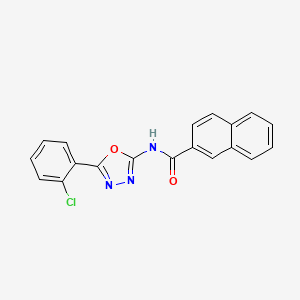 molecular formula C19H12ClN3O2 B2907436 N-[5-(2-chlorophenyl)-1,3,4-oxadiazol-2-yl]naphthalene-2-carboxamide CAS No. 921100-95-0