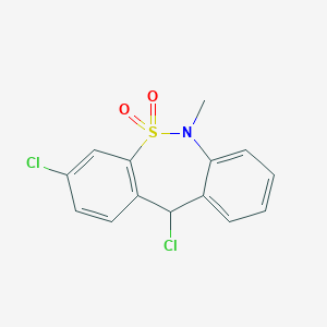 molecular formula C14H11Cl2NO2S B029075 3,11-Dichloro-6,11-dihydro-6-methyldibenzo[c,f][1,2]thiazepine 5,5-dioxide CAS No. 26638-66-4