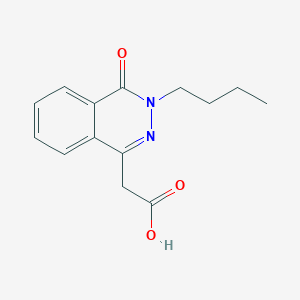 molecular formula C14H16N2O3 B2907528 (3-Butyl-4-oxo-3,4-dihydro-phthalazin-1-yl)-acetic acid CAS No. 329714-50-3