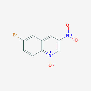 molecular formula C9H5BrN2O3 B2907576 6-Bromo-3-nitroquinoline 1-oxide CAS No. 754990-25-5