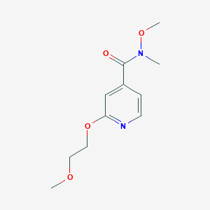 molecular formula C11H16N2O4 B2907614 N-methoxy-2-(2-methoxyethoxy)-N-methylisonicotinamide CAS No. 2034446-77-8