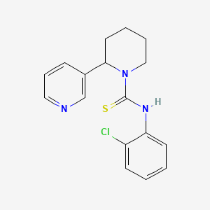 molecular formula C17H18ClN3S B2907627 N-(2-chlorophenyl)-2-(pyridin-3-yl)piperidine-1-carbothioamide CAS No. 399002-82-5
