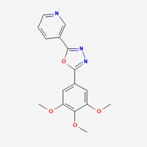 2-Pyridin-3-yl-5-(3,4,5-trimethoxyphenyl)-1,3,4-oxadiazole