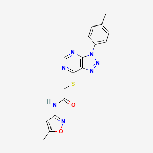 N-(5-methyl-1,2-oxazol-3-yl)-2-[3-(4-methylphenyl)triazolo[4,5-d]pyrimidin-7-yl]sulfanylacetamide