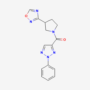 (3-(1,2,4-oxadiazol-3-yl)pyrrolidin-1-yl)(2-phenyl-2H-1,2,3-triazol-4-yl)methanone