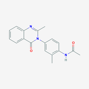 molecular formula C18H17N3O2 B2907697 N-[2-methyl-4-(2-methyl-4-oxo-3,4-dihydroquinazolin-3-yl)phenyl]acetamide CAS No. 903330-44-9