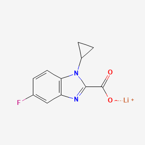 molecular formula C11H8FLiN2O2 B2907699 Lithium 1-cyclopropyl-5-fluoro-1H-benzo[d]imidazole-2-carboxylate CAS No. 2197054-95-6