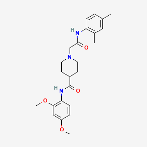 N-(2,4-dimethoxyphenyl)-1-(2-((2,4-dimethylphenyl)amino)-2-oxoethyl)piperidine-4-carboxamide
