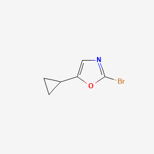 molecular formula C6H6BrNO B2907709 2-Bromo-5-cyclopropyl-1,3-oxazole CAS No. 1894253-08-7
