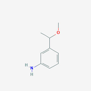 molecular formula C9H13NO B2907720 3-(1-Methoxyethyl)aniline CAS No. 83751-46-6