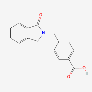 molecular formula C16H13NO3 B2907776 4-((1-Oxoisoindolin-2-yl)methyl)benzoic acid CAS No. 503039-50-7
