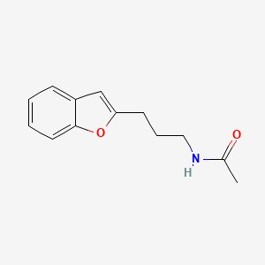molecular formula C13H15NO2 B2907778 N-[3-(1-benzofuran-2-yl)propyl]acetamide CAS No. 2034280-38-9