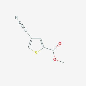 molecular formula C8H6O2S B2907829 methyl4-ethynylthiophene-2-carboxylate CAS No. 1448423-03-7