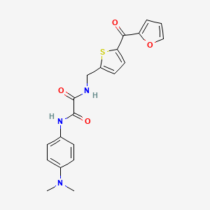 molecular formula C20H19N3O4S B2907862 N'-[4-(dimethylamino)phenyl]-N-{[5-(furan-2-carbonyl)thiophen-2-yl]methyl}ethanediamide CAS No. 1797613-66-1
