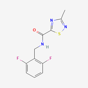 molecular formula C11H9F2N3OS B2907885 N-[(2,6-DIFLUOROPHENYL)METHYL]-3-METHYL-1,2,4-THIADIAZOLE-5-CARBOXAMIDE CAS No. 1448132-60-2