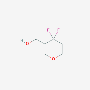 molecular formula C6H10F2O2 B2907904 (4,4-Difluorotetrahydro-2H-pyran-3-yl)methanol CAS No. 1781098-50-7