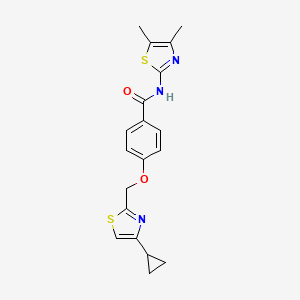 B2907971 4-((4-cyclopropylthiazol-2-yl)methoxy)-N-(4,5-dimethylthiazol-2-yl)benzamide CAS No. 1251560-54-9