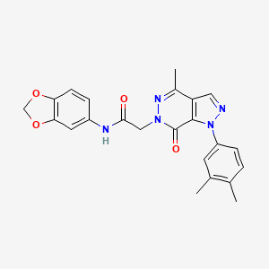 molecular formula C23H21N5O4 B2907989 N-(2H-1,3-benzodioxol-5-yl)-2-[1-(3,4-dimethylphenyl)-4-methyl-7-oxo-1H,6H,7H-pyrazolo[3,4-d]pyridazin-6-yl]acetamide CAS No. 941973-50-8