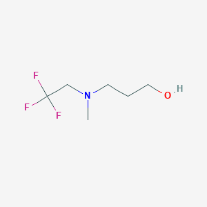 molecular formula C6H12F3NO B2908031 3-(Methyl(2,2,2-trifluoroethyl)amino)propan-1-ol CAS No. 1182929-56-1