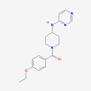 molecular formula C18H22N4O2 B2908050 N-[1-(4-ethoxybenzoyl)piperidin-4-yl]pyrimidin-4-amine CAS No. 2415532-67-9