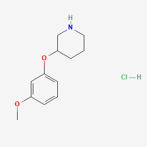 molecular formula C12H18ClNO2 B2908078 3-(3-Methoxyphenoxy)piperidine hydrochloride CAS No. 1315677-72-5