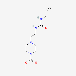molecular formula C12H22N4O3 B2908129 Methyl 4-(2-(3-allylureido)ethyl)piperazine-1-carboxylate CAS No. 1226457-50-6