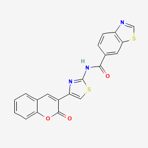 molecular formula C20H11N3O3S2 B2908164 N-(4-(2-oxo-2H-chromen-3-yl)thiazol-2-yl)benzo[d]thiazole-6-carboxamide CAS No. 681168-54-7