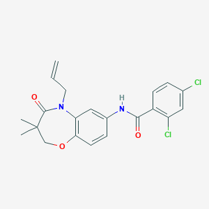 N-(5-allyl-3,3-dimethyl-4-oxo-2,3,4,5-tetrahydrobenzo[b][1,4]oxazepin-7-yl)-2,4-dichlorobenzamide