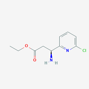 molecular formula C10H13ClN2O2 B2908274 Ethyl (3S)-3-amino-3-(6-chloropyridin-2-yl)propanoate CAS No. 2248184-54-3