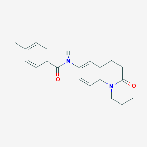 molecular formula C22H26N2O2 B2908283 N-(1-isobutyl-2-oxo-1,2,3,4-tetrahydroquinolin-6-yl)-3,4-dimethylbenzamide CAS No. 941911-19-9