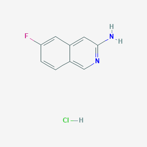 molecular formula C9H8ClFN2 B2908286 6-Fluoroisoquinolin-3-amine;hydrochloride CAS No. 2580235-20-5