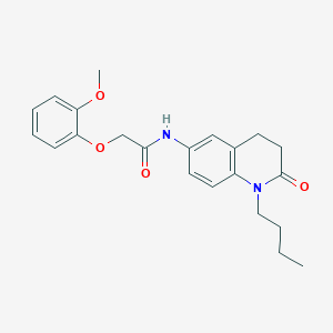 molecular formula C22H26N2O4 B2908343 N-(1-butyl-2-oxo-1,2,3,4-tetrahydroquinolin-6-yl)-2-(2-methoxyphenoxy)acetamide CAS No. 954661-81-5