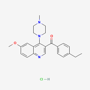 3-(4-Ethylbenzoyl)-6-methoxy-4-(4-methylpiperazin-1-yl)quinoline hydrochloride