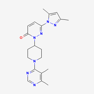 molecular formula C20H25N7O B2908375 6-(3,5-dimethyl-1H-pyrazol-1-yl)-2-[1-(5,6-dimethylpyrimidin-4-yl)piperidin-4-yl]-2,3-dihydropyridazin-3-one CAS No. 2380040-20-8
