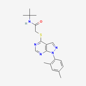 molecular formula C19H23N5OS B2908376 N-tert-butyl-2-{[1-(2,4-dimethylphenyl)-1H-pyrazolo[3,4-d]pyrimidin-4-yl]sulfanyl}acetamide CAS No. 893931-21-0