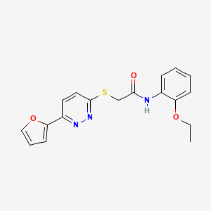 molecular formula C18H17N3O3S B2908396 N-(2-ethoxyphenyl)-2-{[6-(furan-2-yl)pyridazin-3-yl]sulfanyl}acetamide CAS No. 872723-66-5