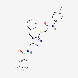 molecular formula C30H35N5O2S B2908434 N-{[4-benzyl-5-({[(4-methylphenyl)carbamoyl]methyl}sulfanyl)-4H-1,2,4-triazol-3-yl]methyl}adamantane-1-carboxamide CAS No. 477303-45-0