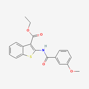 molecular formula C19H17NO4S B2908437 ethyl 2-(3-methoxybenzamido)-1-benzothiophene-3-carboxylate CAS No. 545381-83-7
