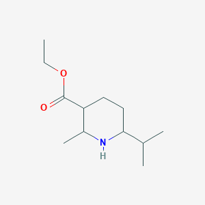 molecular formula C12H23NO2 B2908442 Ethyl 2-methyl-6-propan-2-ylpiperidine-3-carboxylate CAS No. 2248337-79-1