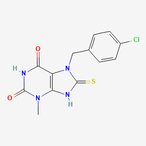 7-[(4-chlorophenyl)methyl]-3-methyl-8-sulfanylidene-9H-purine-2,6-dione