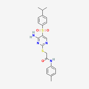 2-((4-amino-5-((4-isopropylphenyl)sulfonyl)pyrimidin-2-yl)thio)-N-(p-tolyl)acetamide