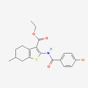 Ethyl 2-(4-bromobenzamido)-6-methyl-4,5,6,7-tetrahydrobenzo[b]thiophene-3-carboxylate