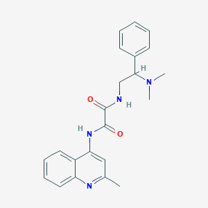 molecular formula C22H24N4O2 B2908486 N'-[2-(dimethylamino)-2-phenylethyl]-N-(2-methylquinolin-4-yl)ethanediamide CAS No. 941932-21-4