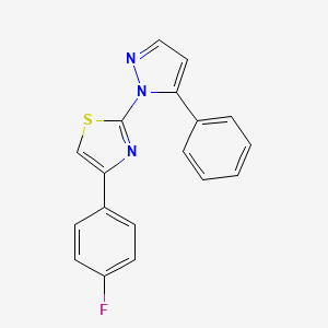 4-(4-fluorophenyl)-2-(5-phenyl-1H-pyrazol-1-yl)-1,3-thiazole
