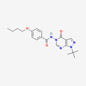 4-butoxy-N-(1-(tert-butyl)-4-oxo-1H-pyrazolo[3,4-d]pyrimidin-5(4H)-yl)benzamide