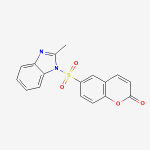 6-((2-methyl-1H-benzo[d]imidazol-1-yl)sulfonyl)-2H-chromen-2-one