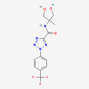 molecular formula C13H14F3N5O3 B2908586 N-(1,3-dihydroxy-2-methylpropan-2-yl)-2-(4-(trifluoromethyl)phenyl)-2H-tetrazole-5-carboxamide CAS No. 1396798-71-2